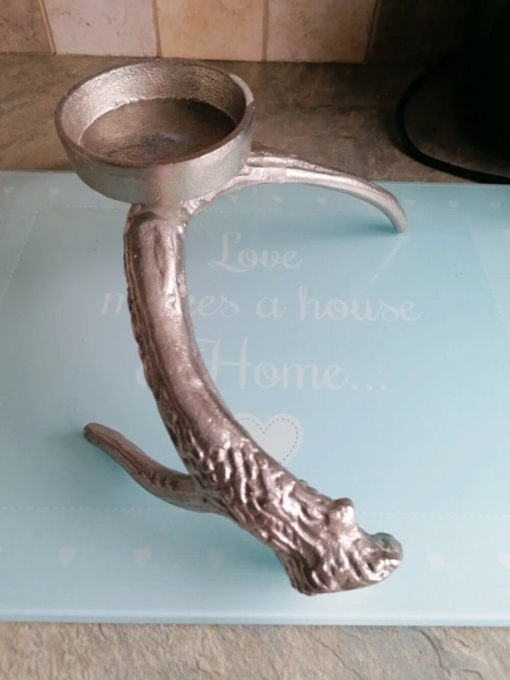 Antler candle holder